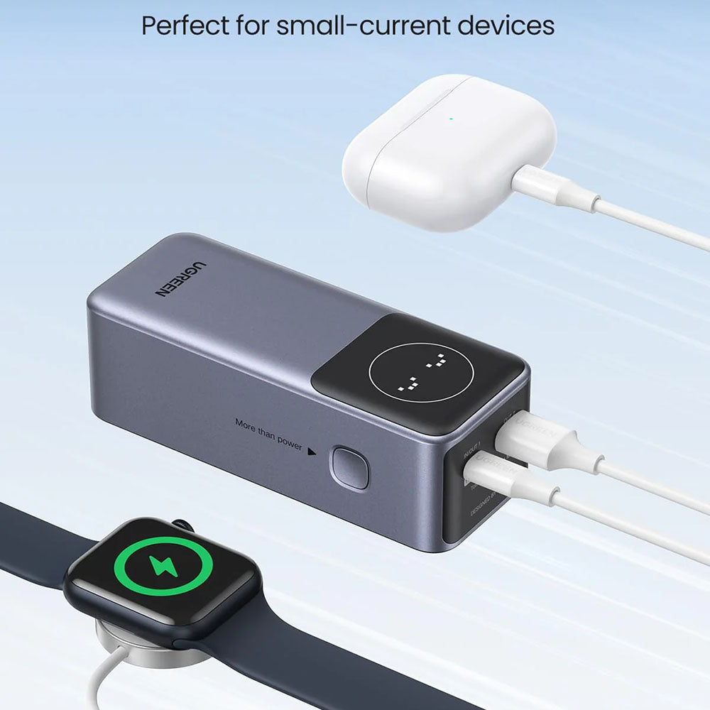 Ugreen - Power Bank PB724 (35526B) - Type-C, USB, 12000mAh, 100W, Fast Charging, Digital Display - Space Gray