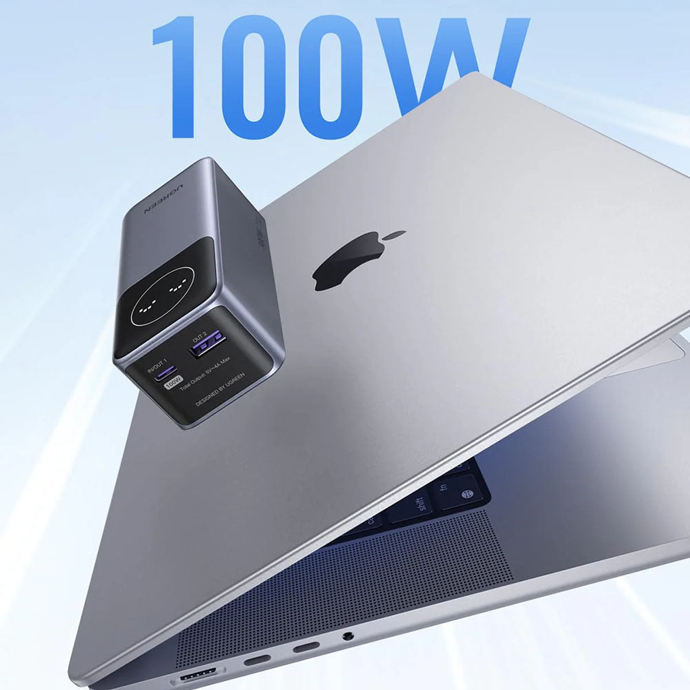 Ugreen - Power Bank PB724 (35526B) - Type-C, USB, 12000mAh, 100W, Fast Charging, Digital Display - Space Gray