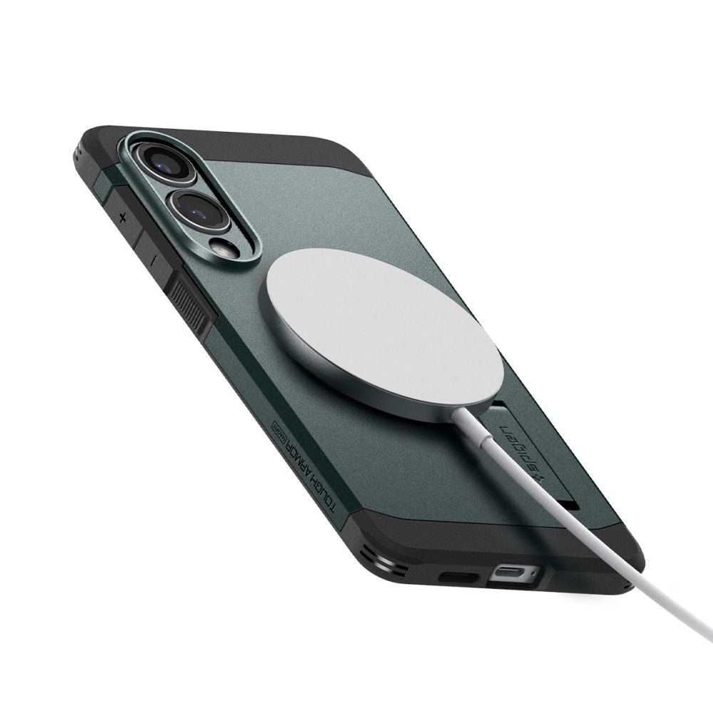 Spigen - Tough Armor MagSafe (ACS09424) - Samsung Galaxy S25 Edge - Abyss Green