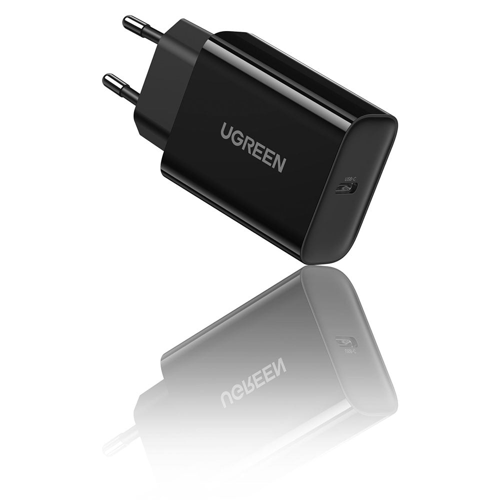 Ugreen - Wall Charger CD137 (10191) - Fast Charging, Type-C, 20W, 5V/3A, PD3.0, Quick Charge 4.0+ - Black
