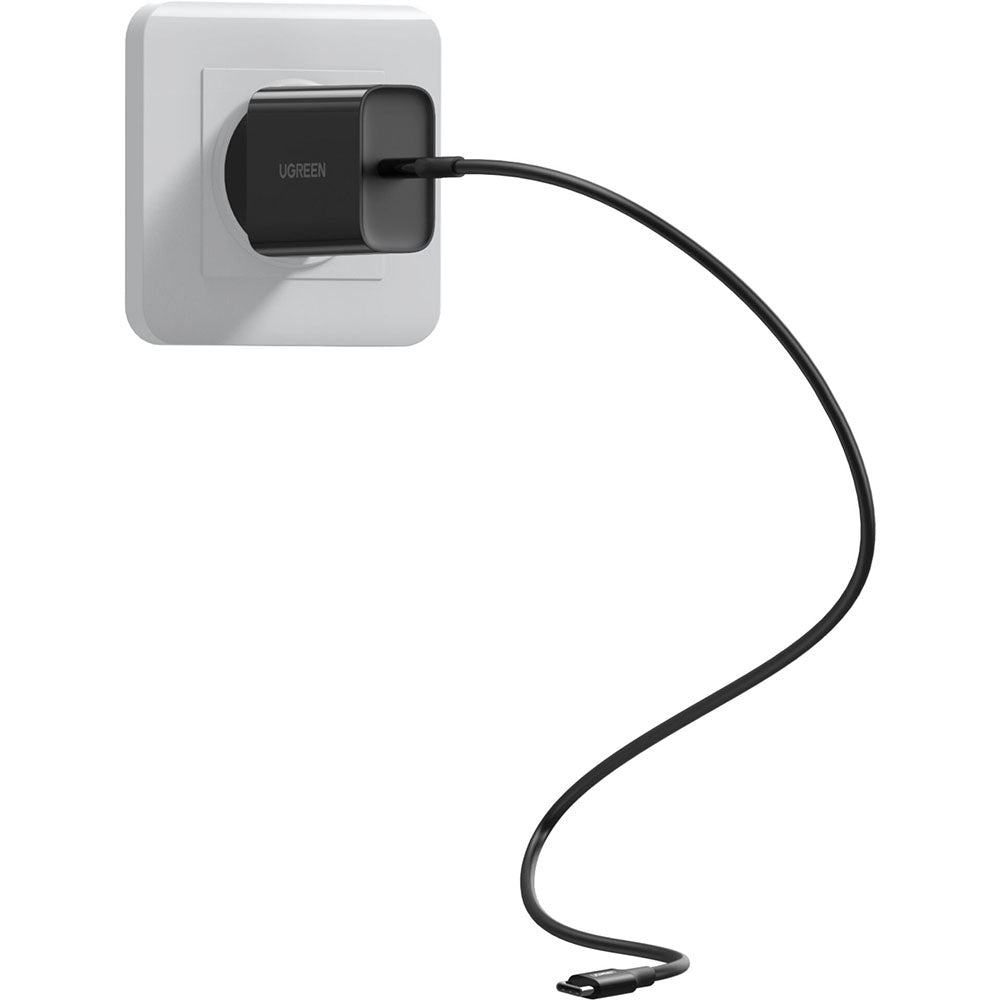 Ugreen - Wall Charger CD137 (10191) - Fast Charging, Type-C, 20W, 5V/3A, PD3.0, Quick Charge 4.0+ - Black