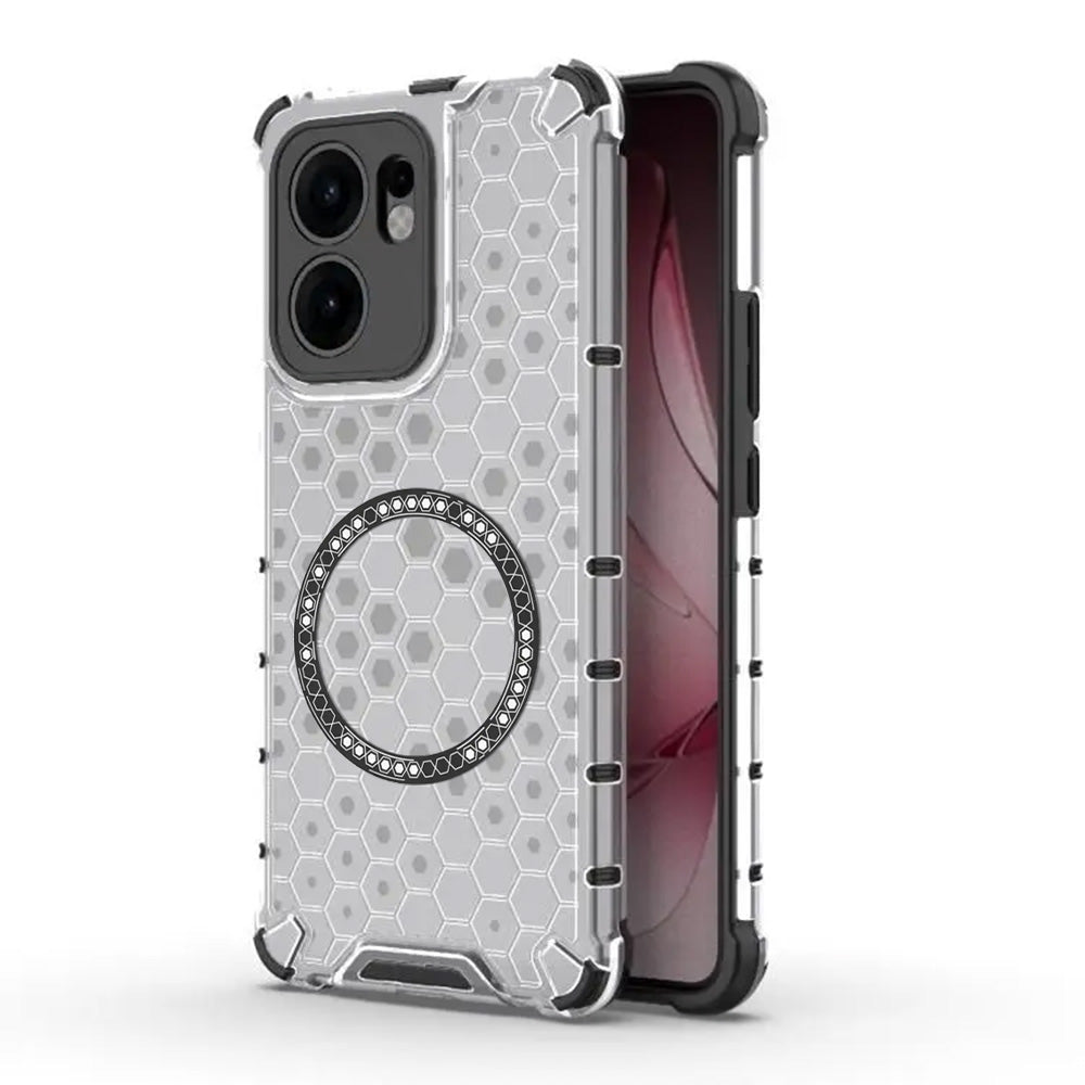 Techsuit - HoneyComb Shield MagSafe - Oppo Reno13 F 4G / Reno13 F 5G / Reno13 FS 5G - White