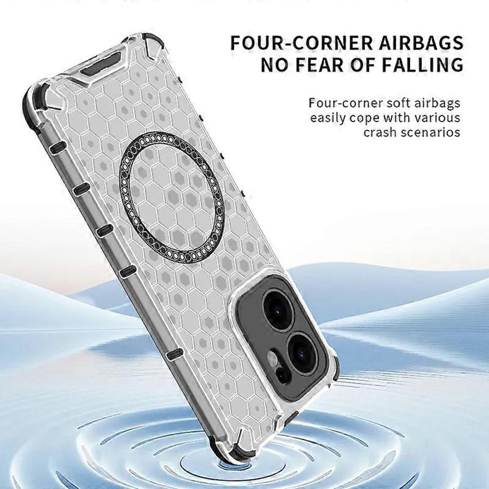 Techsuit - HoneyComb Shield MagSafe - Oppo Reno13 F 4G / Reno13 F 5G / Reno13 FS 5G - White