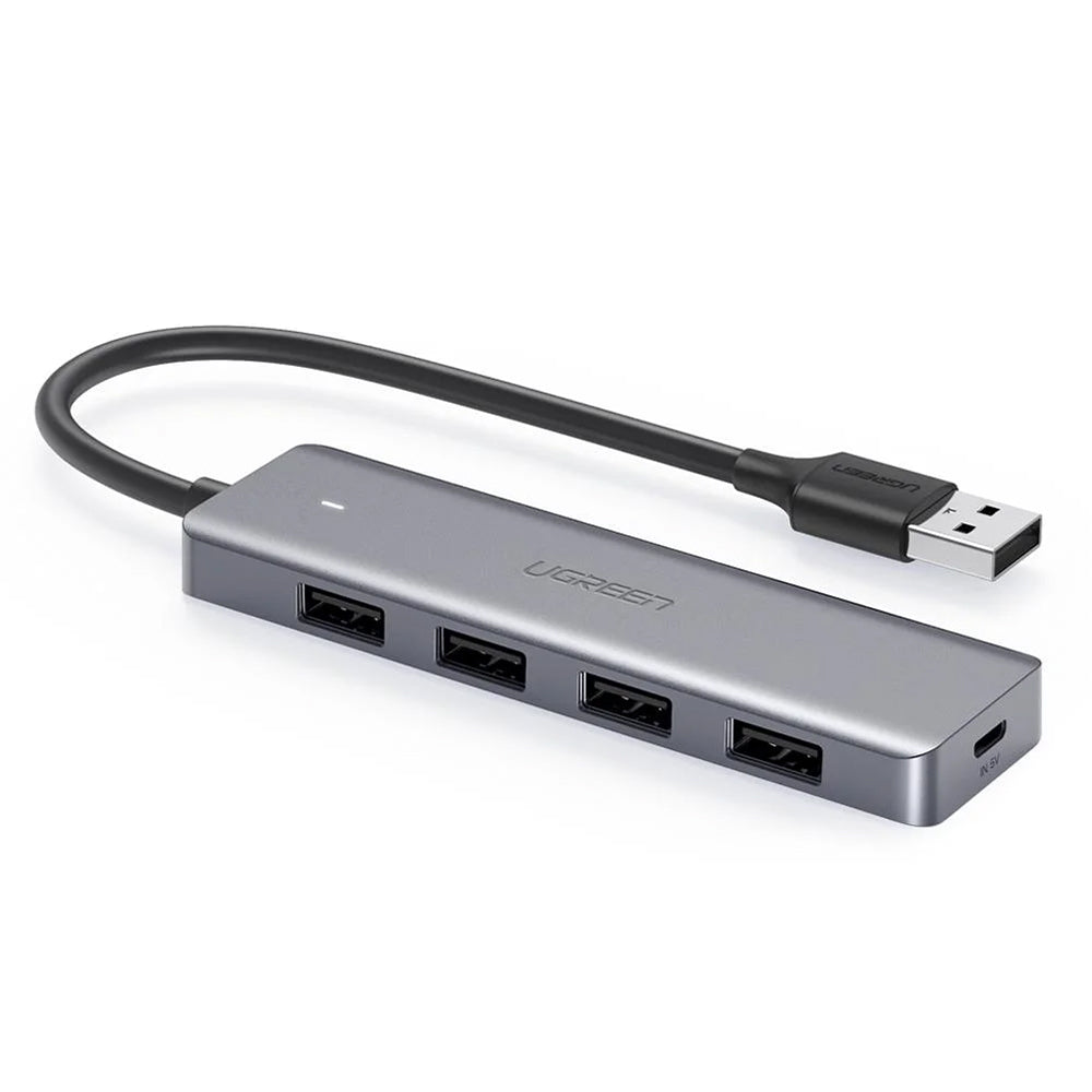 Ugreen - Docking Station CM512 (50985) - USB to 4x USB3.0, 1x Micro-USB, Plug & Play, 5Gbps, 0.15m - Space Gray