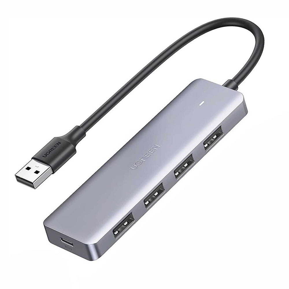 Ugreen - Docking Station CM512 (50985) - USB to 4x USB3.0, 1x Micro-USB, Plug & Play, 5Gbps, 0.15m - Space Gray