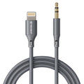 Techsuit - Premium Cable Adapter SoundFleX (AC5) - Lightning to 3.5mm Jack, Hi-Fi Quality, Silica Gel - Gray