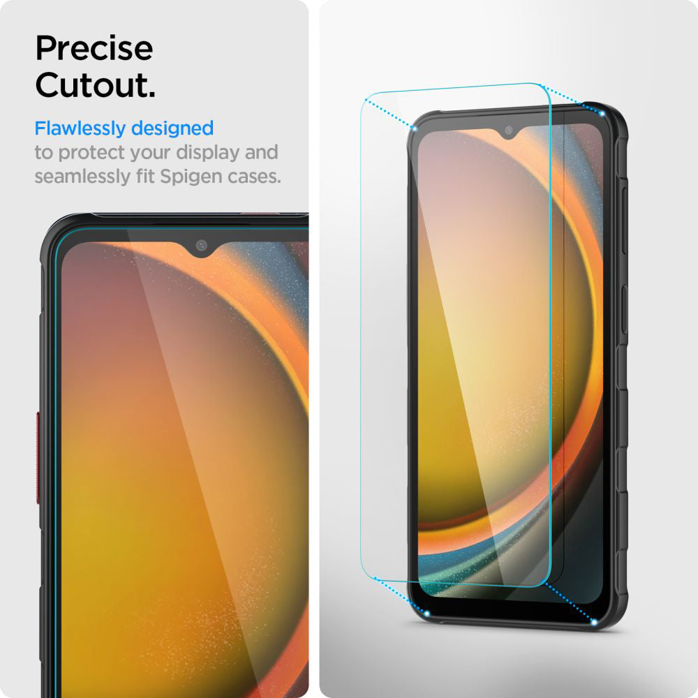Spigen Folie de protectie Spigen (set de 2) Glas.tR Slim (AGL09407) compatibil cu Samsung Galaxy Xcover7 / Xcover7 Pro, 