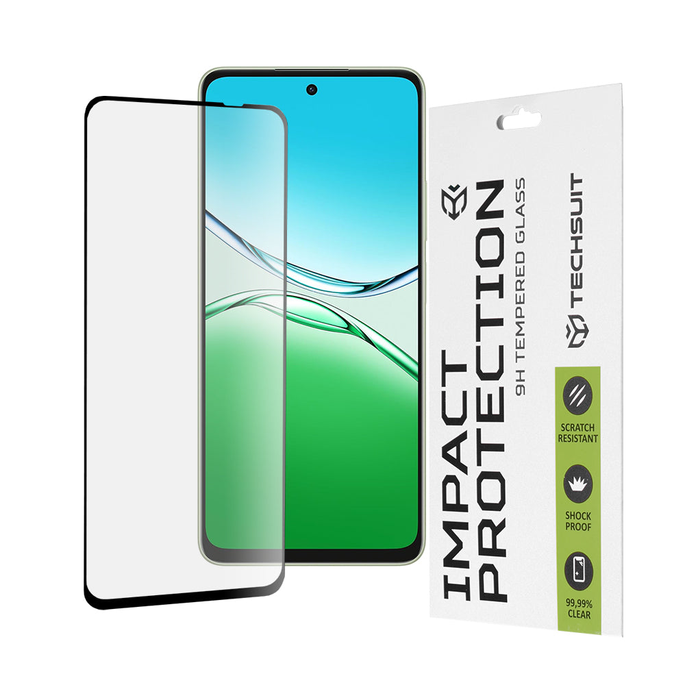 Techsuit - 111D Full Cover / Full Glue Glass - Oppo A5 Pro 4G / A5 Pro 5G - Black