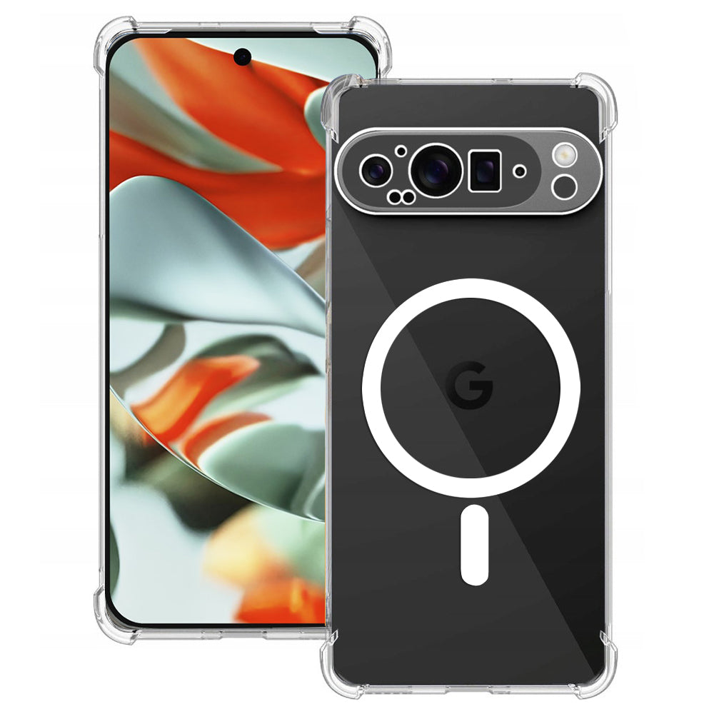 Techsuit - Shockproof Clear Silicone MagSafe - Google Pixel 9 Pro XL - Clear