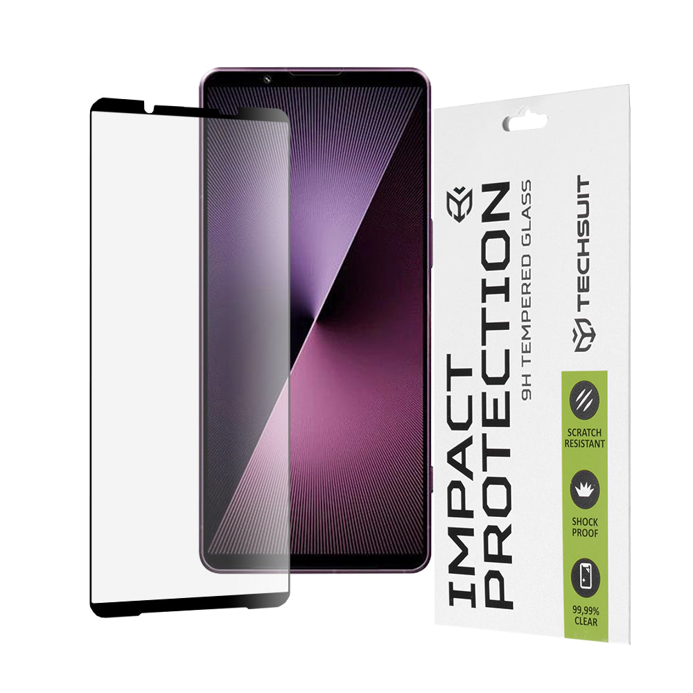 TechSuit Folie de protectie Techsuit 111D Full Cover / Full Glue Glass compatibil cu Sony Xperia 1 VII, Negru