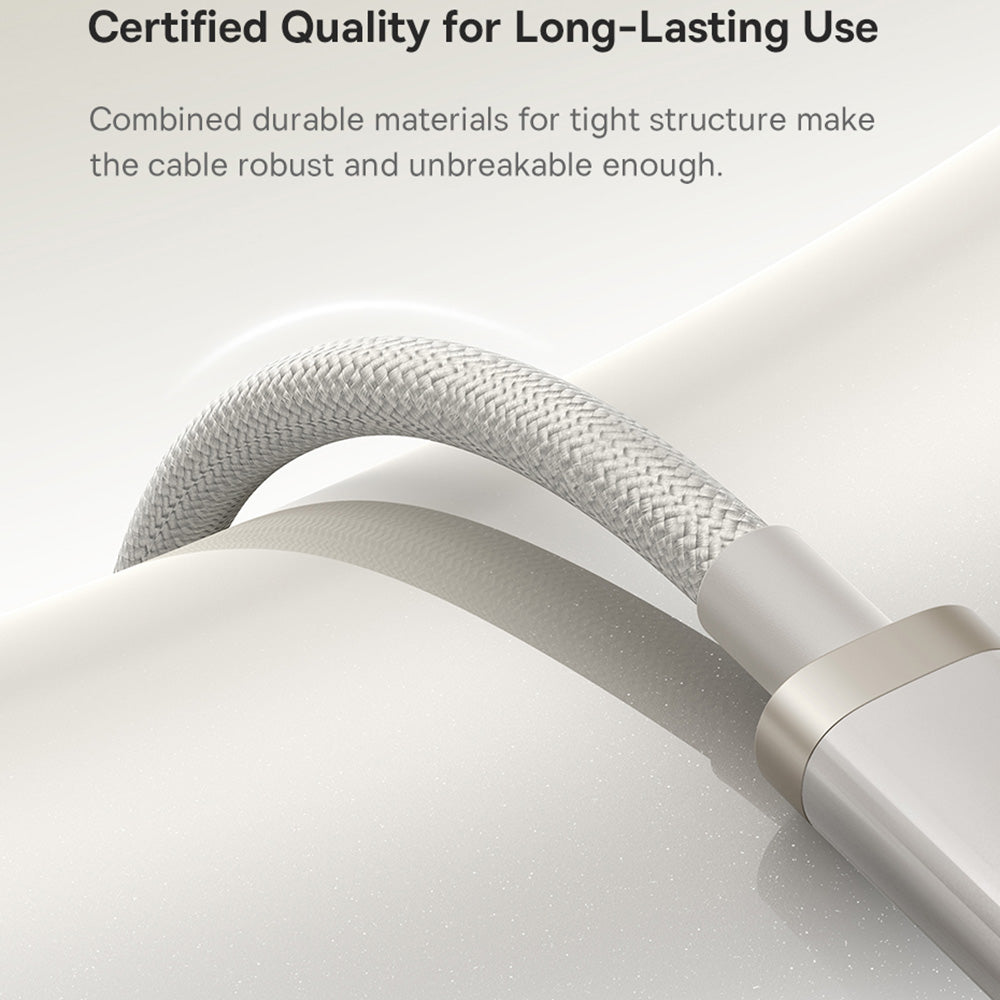 Baseus - Data Cable Titanium (P10378100G21-01) - USB-C to Type-C, 100W, Fast Charging, 480Mbps, 2m - Galaxy Titanium Gol