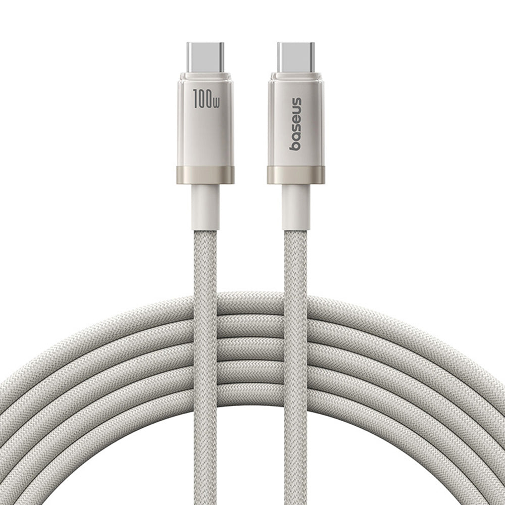 Baseus - Data Cable Titanium (P10378100G21-01) - USB-C to Type-C, 100W, Fast Charging, 480Mbps, 2m - Galaxy Titanium Gol