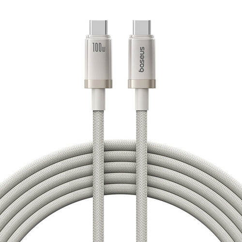 Baseus - Data Cable Titanium (P10378100G21-01) - USB-C to Type-C, 100W, Fast Charging, 480Mbps, 2m - Galaxy Titanium Gol
