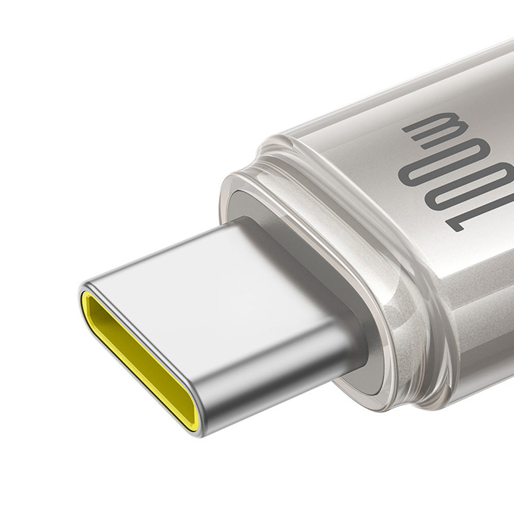 Baseus - Data Cable Titanium (P10378100G21-01) - USB-C to Type-C, 100W, Fast Charging, 480Mbps, 2m - Galaxy Titanium Gol