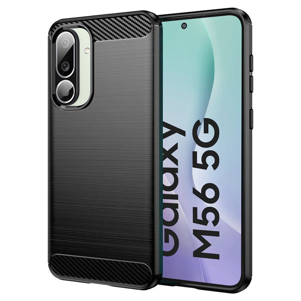 Techsuit - Carbon Silicone - Samsung Galaxy M56 - Black