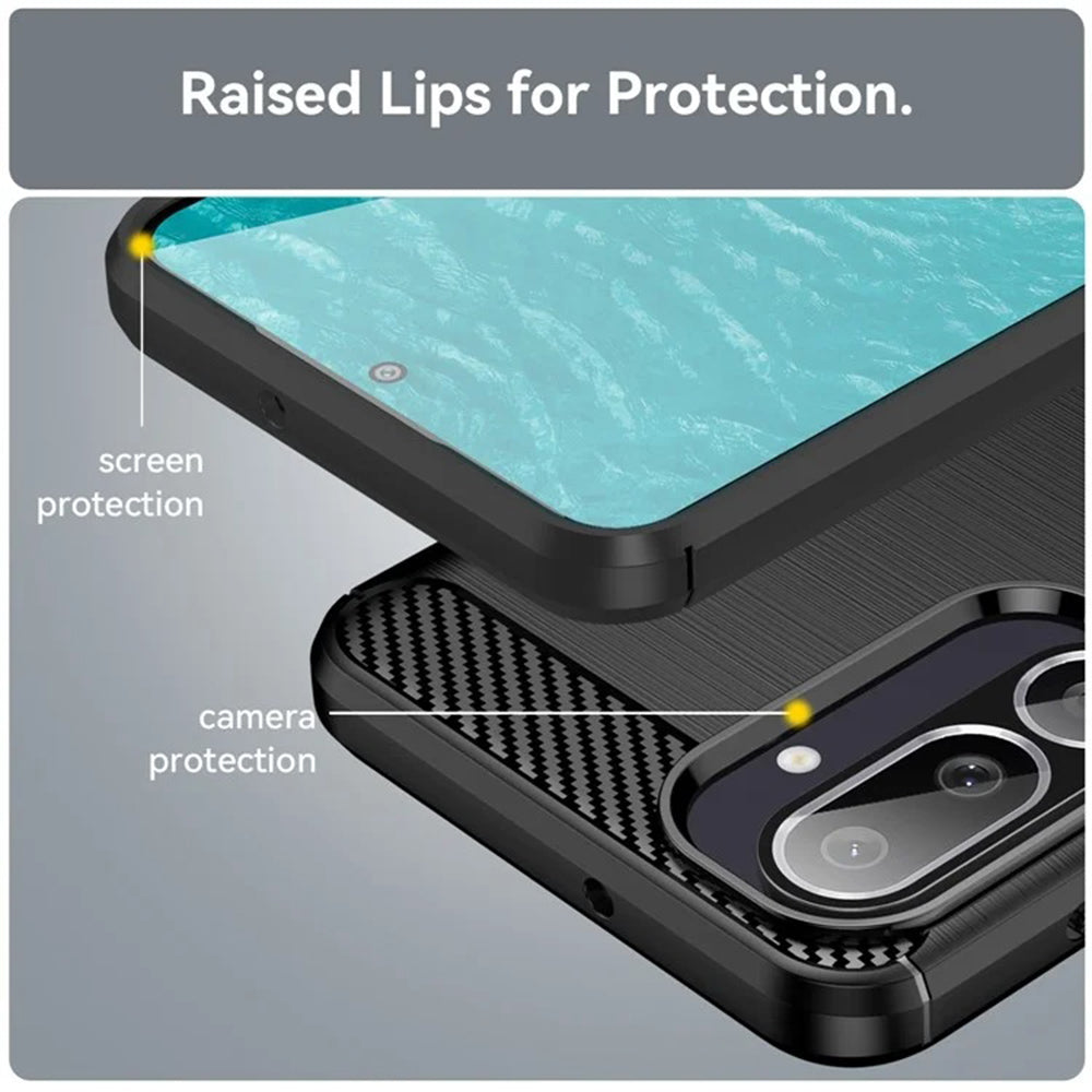 Techsuit - Carbon Silicone - Samsung Galaxy M56 - Black