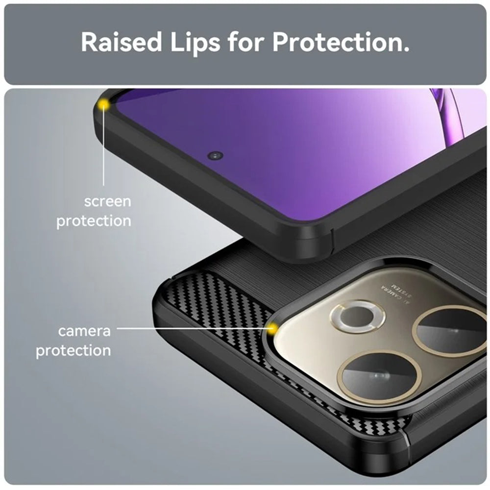Techsuit - Carbon Silicone - Oppo A5 Pro 4G / A5 Pro 5G - Black