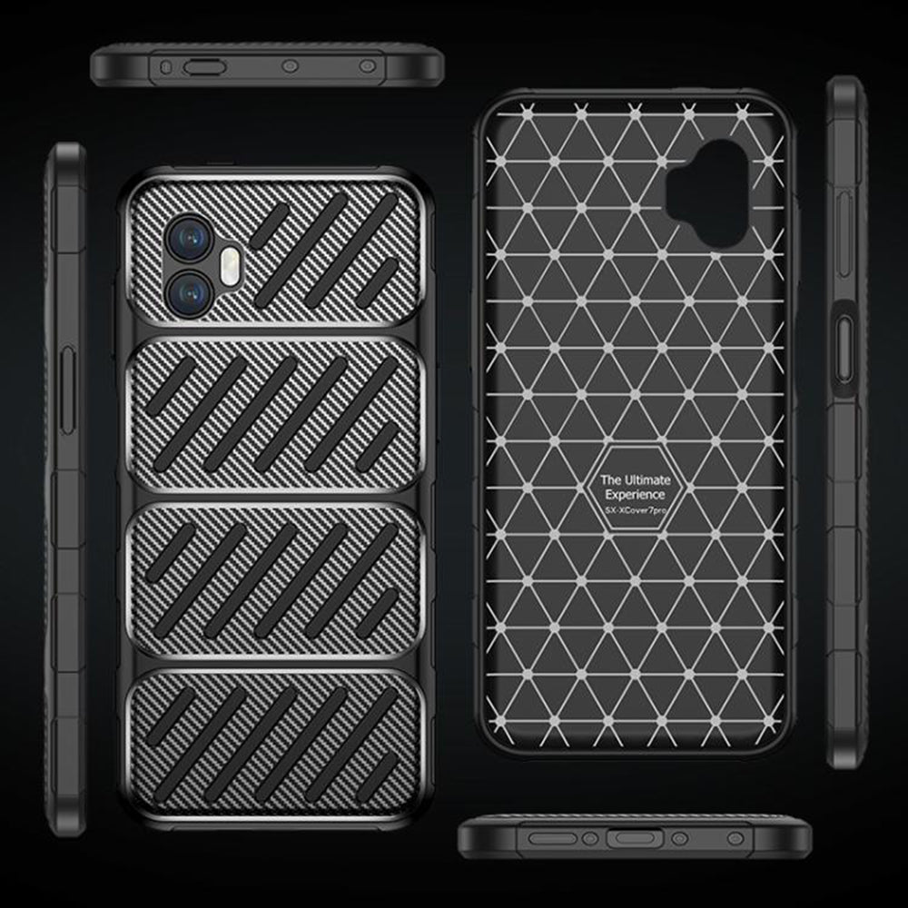 Techsuit - CarbonFiber - Samsung Galaxy Xcover7 Pro - Black