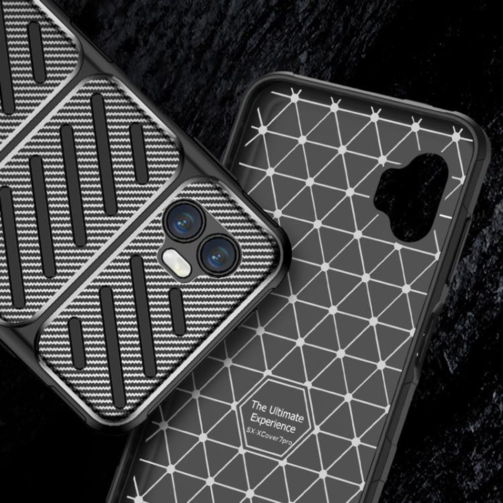 Techsuit - CarbonFiber - Samsung Galaxy Xcover7 Pro - Black