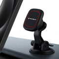 Techsuit - Car Holder MagGrip (S6) - for Dashboard, Magnetic Grip, 360° Rotation, Suction Cup, 2 Metal Plates - Black/Re