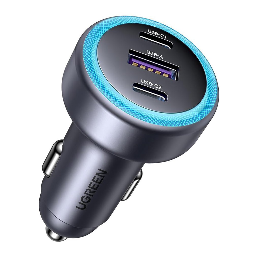 Ugreen - Car Charger EC307 (45843) - USB, 2x Type-C, 30W, Fast Charge, QC3.0, 22.5W - Black
