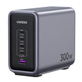 Ugreen - Wall Charger Nexode CD333 (90903B) - with Cable, Super Fast Charge, GaN, 5in1, USB, 4x Type-C, 300W, 5A, 2m - G