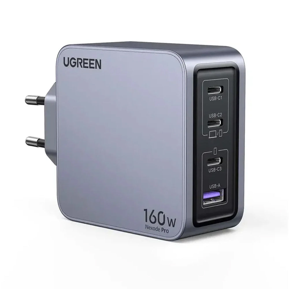 Ugreen - Wall Charger Nexode Pro X763 (25877) - with Type-C Cable, GaN, Fast Charge, USB, 3x Type-C, 160W, 3A, 1.5m - Gr