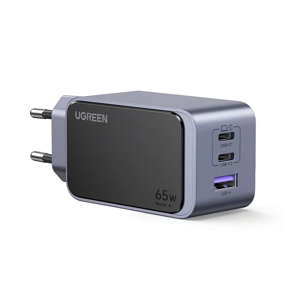 Ugreen - Wall Charger Nexode Air S X553 (35042) - GaN, Fast Charge, USB, 2x Type-C, 65W, 3A, QC4.0+, PD3.0 - Grey