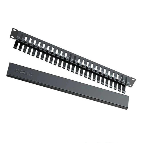 Ugreen - Cable Organizer NW128 (70424) - Panel with 24 Ports, Management System, Metal, Up to 19" - Black