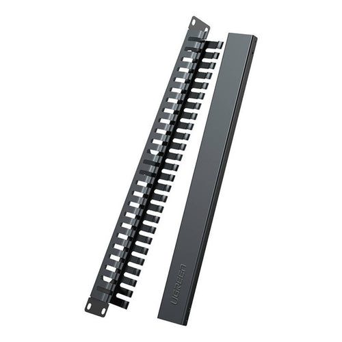 Ugreen - Cable Organizer NW128 (70424) - Panel with 24 Ports, Management System, Metal, Up to 19" - Black