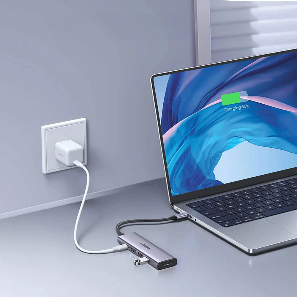 Ugreen - Docking Station CM511 (15597) - Fast Charge, Type-C to 3x USB, Type-C PD100W, HDMI 4K@60Hz, 5Gbps, Plug&Play - 