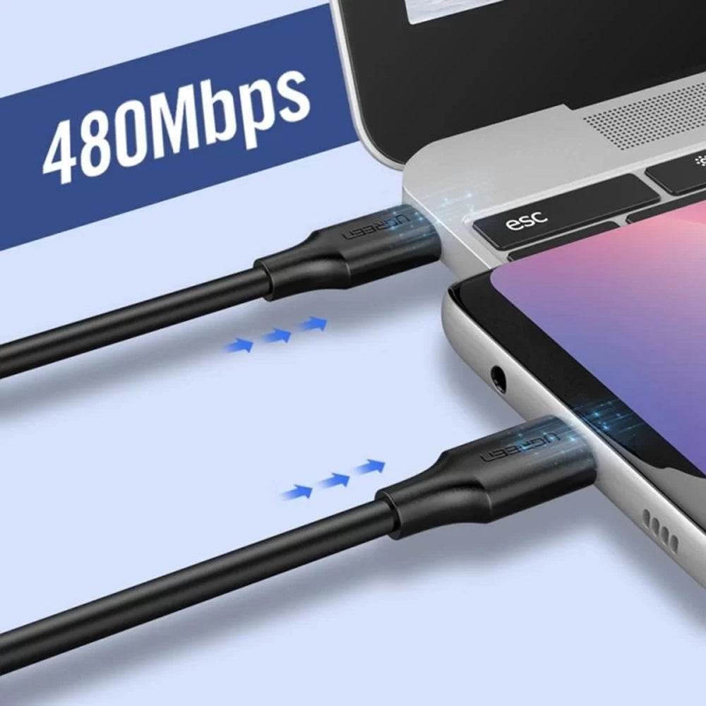 Ugreen - Data Cable US286 (50997) - USB-C to USB-C, 3A, 60W, 1m - Black