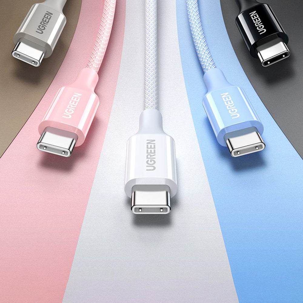 Ugreen - Data Cable L501 (35254) - USB-C to USB-C, 3A, 60W, 1m, Nylon - Black