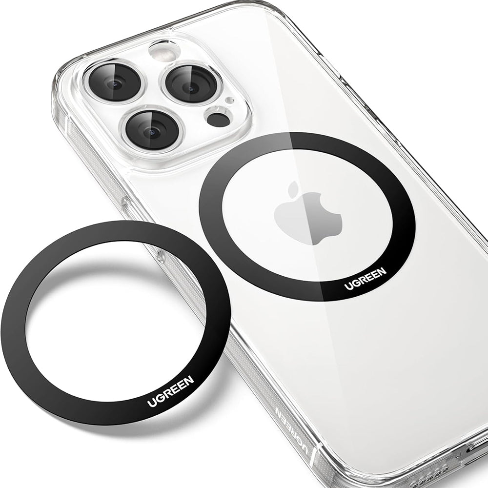 Ugreen - (2 pack) Metal Ring Magnetic LP428 (25766) - Universal Phone Ring for Samsung, iPhone - Black
