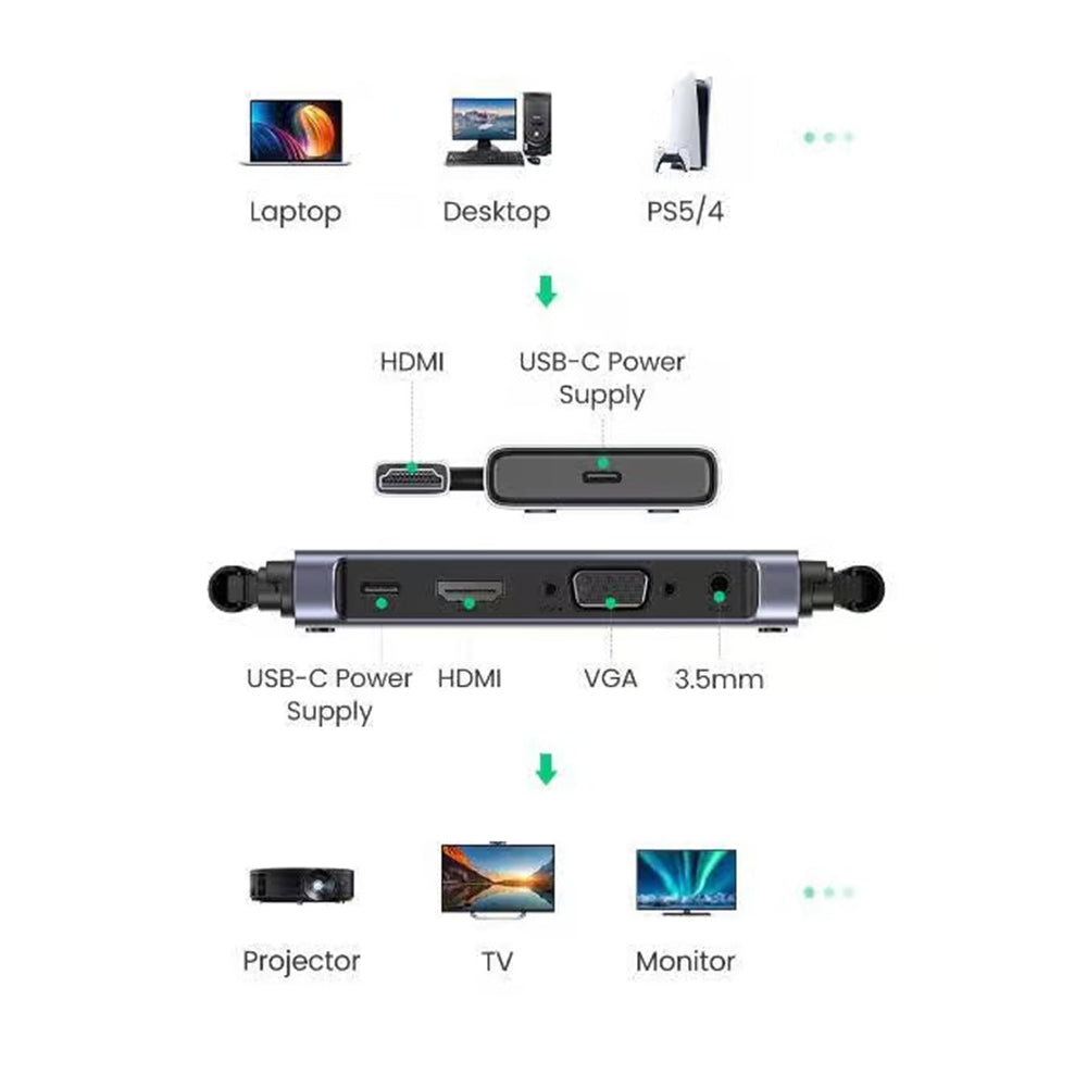 Ugreen - Wireless Transmitter and Receiver CM506 (50633A) - HDMI Cable, 50M (4K@30Hz) - Black