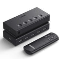Ugreen - KVM Switch CM568 (90512) - 5x HDMI, IR to HDMI 4K@60Hz, RGB Video, Supports 3D, Remote Control, LPCM2.0 - Black