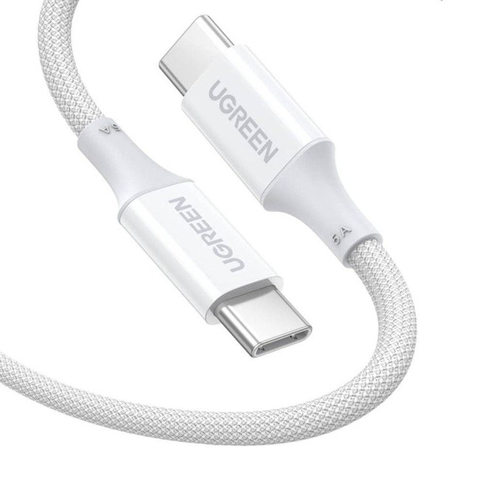 Ugreen - Data Cable US557 (15267) - USB-C to USB-C, 5A, 100W, 1m - White