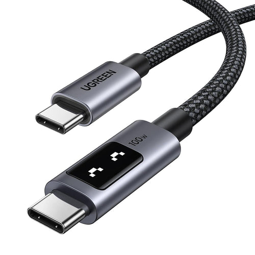 Ugreen - Data Cable L509 (35501) - USB-C to USB-C, 5A, 100W, 480Mbps, 1m, Nylon - Space Gray