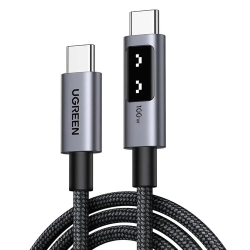 Ugreen - Data Cable L509 (35501) - USB-C to USB-C, 5A, 100W, 480Mbps, 1m, Nylon - Space Gray