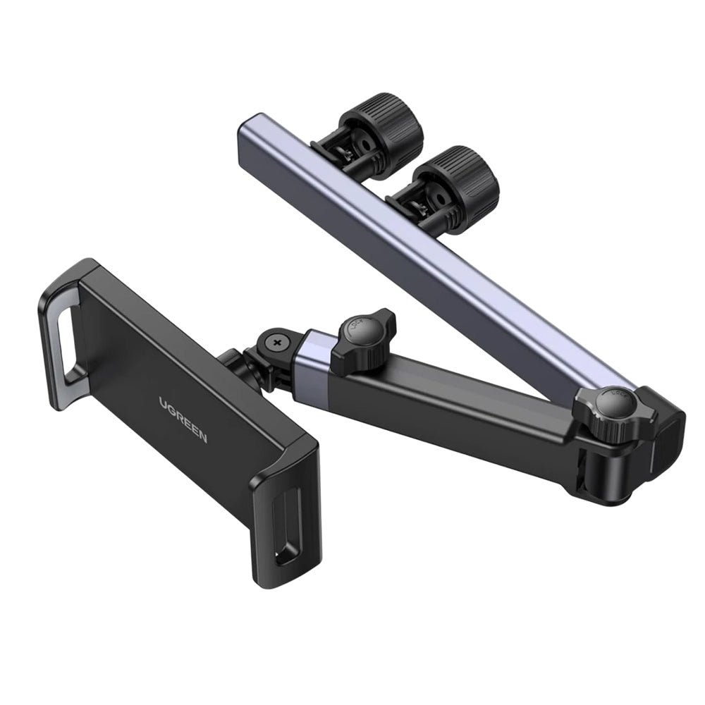 Ugreen - Car Holder LP904 (55443) - for Headrest, Dual Telescopic Arm, 360° Rotation, for Phone, Tablet up to 9.84" - Bl