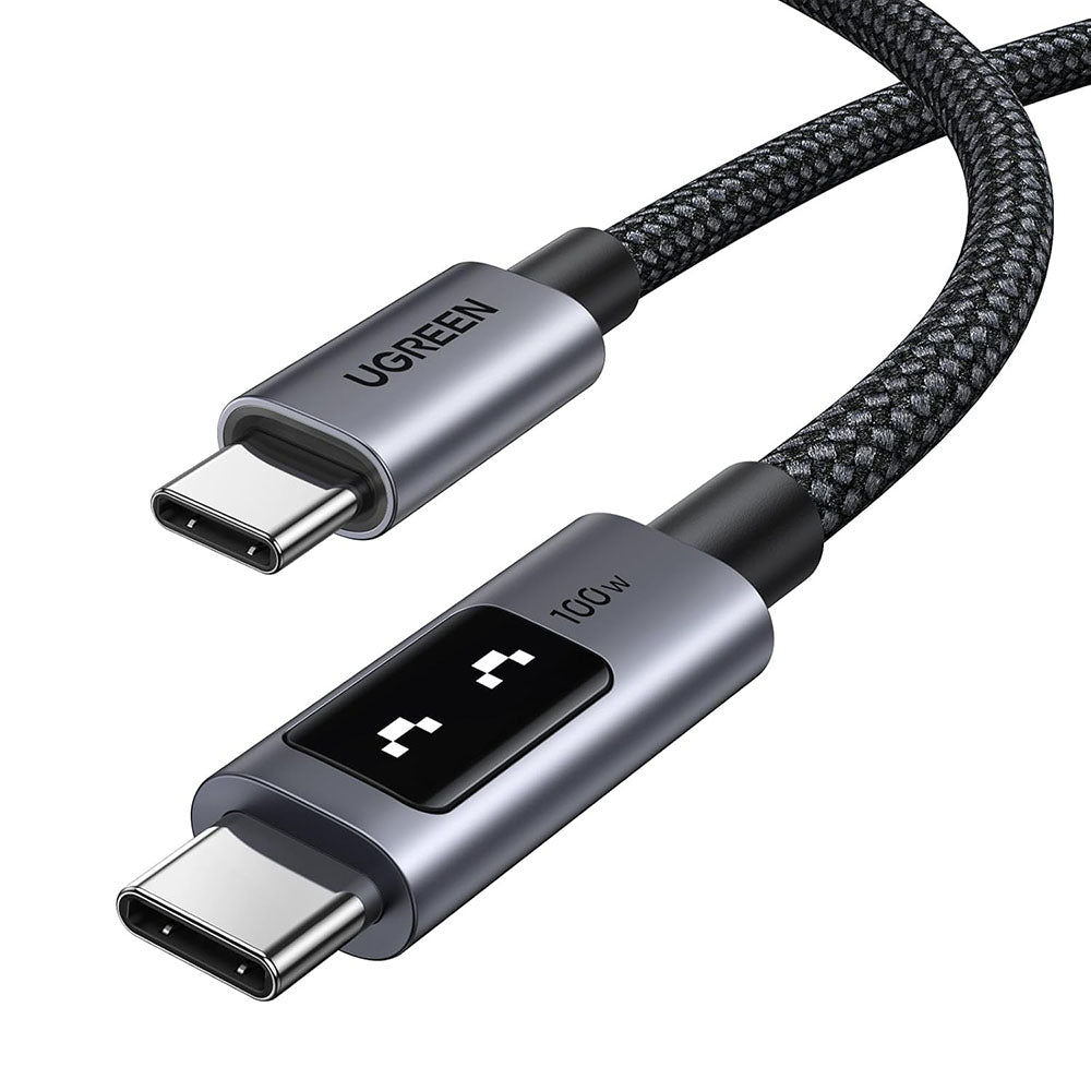 Ugreen - Data Cable L509 (45612) - USB-C to USB-C, 5A, 100W, 0.5m, Nylon - Space Gray