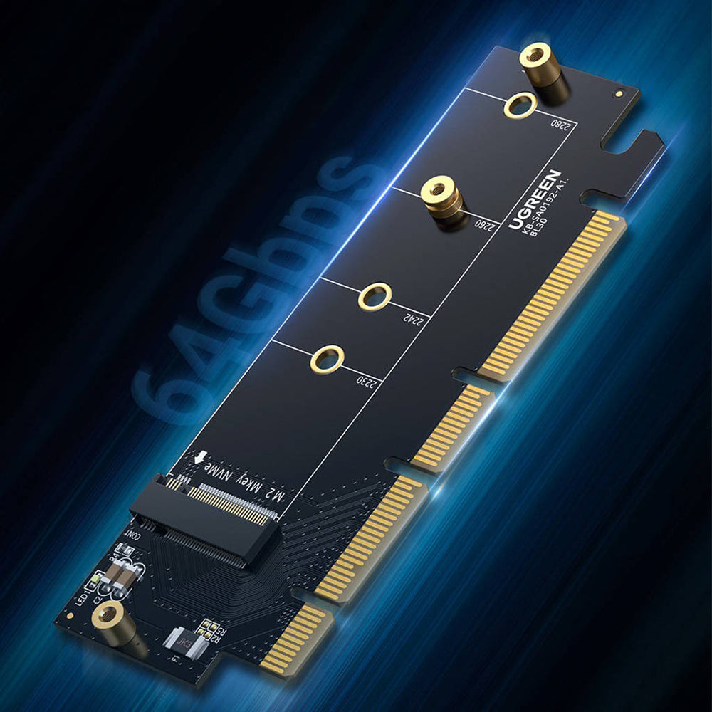 Ugreen - Expansion Card CM465 (30715) - PCIe 4.0 to M.2 NVMe, 64Gbps - Black