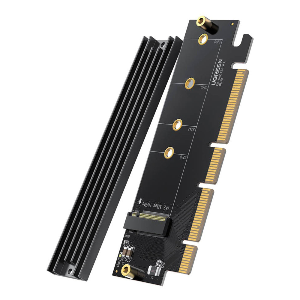 Ugreen - Expansion Card CM465 (30715) - PCIe 4.0 to M.2 NVMe, 64Gbps - Black