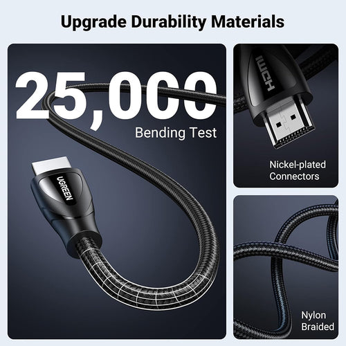 Cablu Ugreen HD140 (80405), HDMI, 8K@60Hz 48Gbps, 5m, Negru