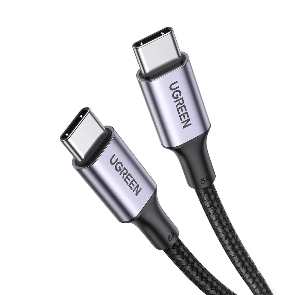 Ugreen - Data Cable US316 (70429) - Type-C to Type-C, Fast Charging, PD100W, 5A, 480Mbps, 2m - Black