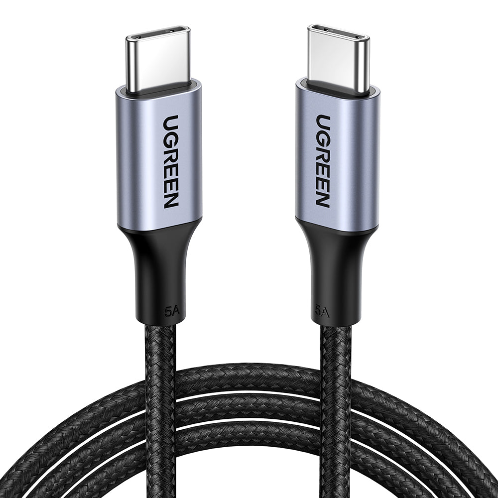 Ugreen - Data Cable US316 (70429) - Type-C to Type-C, Fast Charging, PD100W, 5A, 480Mbps, 2m - Black