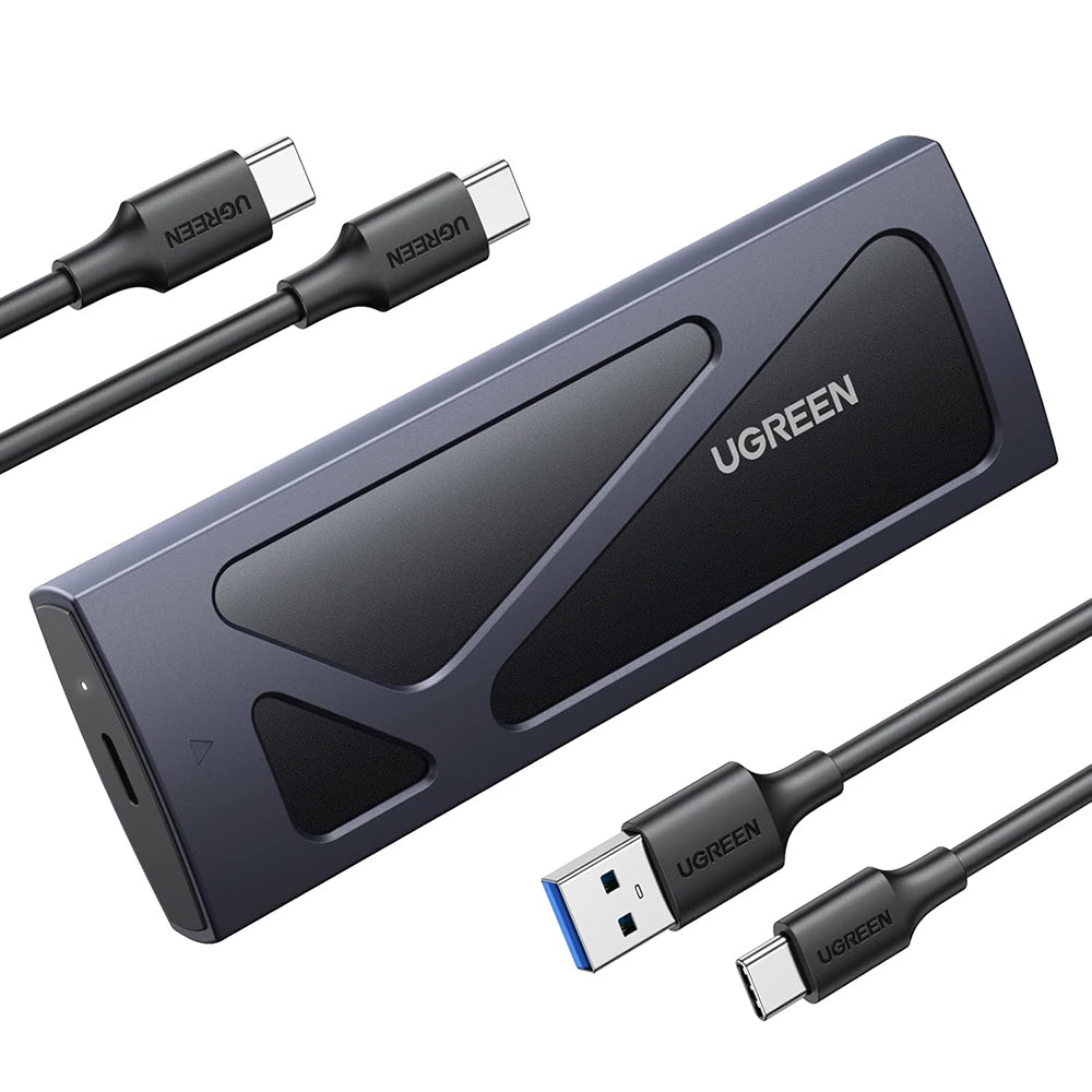 Ugreen - Hard Drive Enclosure CM578 (15512) - M.2 NVMe SSD, 10Gbps, 2TB, with 2x Type-C Cable - Dark Blue