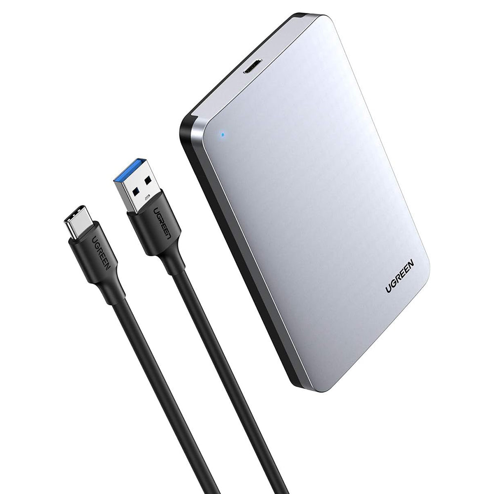 Ugreen - Hard Drive Enclosure CM300 (70498) - USB to USB-C Cable, HDD/SSD, SATA, Support ESD Anti-static, 6Gbps - Grey