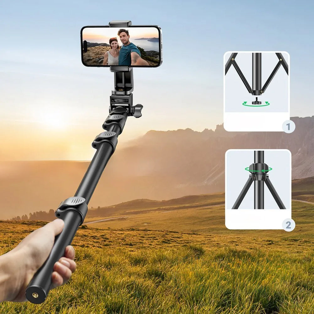 Selfie Stick pentru Telefon cu Trepied si Telecomanda - Ugreen LP680 (15609) - Black
