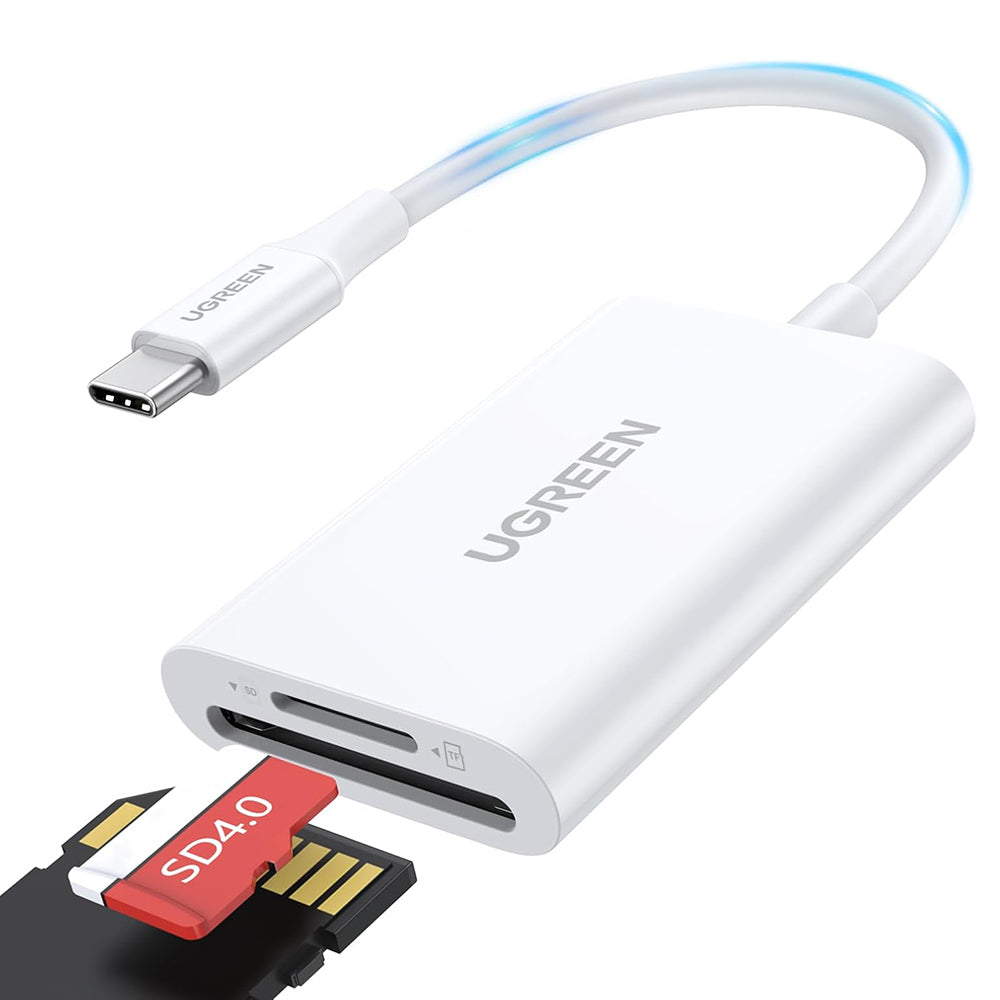 Cititor de Carduri Type-C la TF/SD Card, Plug&Play, 170MB/s - Ugreen M265 (35506) - White